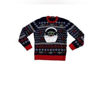 Star Wars Geeknet The Mandalorian Child Baby Yoda Ugly Holiday Unisex size L